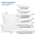 Nestl 16X16 Pillow Inserts - Throw Pillow Insert 16X16, 2 Pack Square Pillows, Decorative 16X16 Pillows Throw White, 16 X 16 Pillow Insert, Lumbar Pillow Insert For Bed And Couch