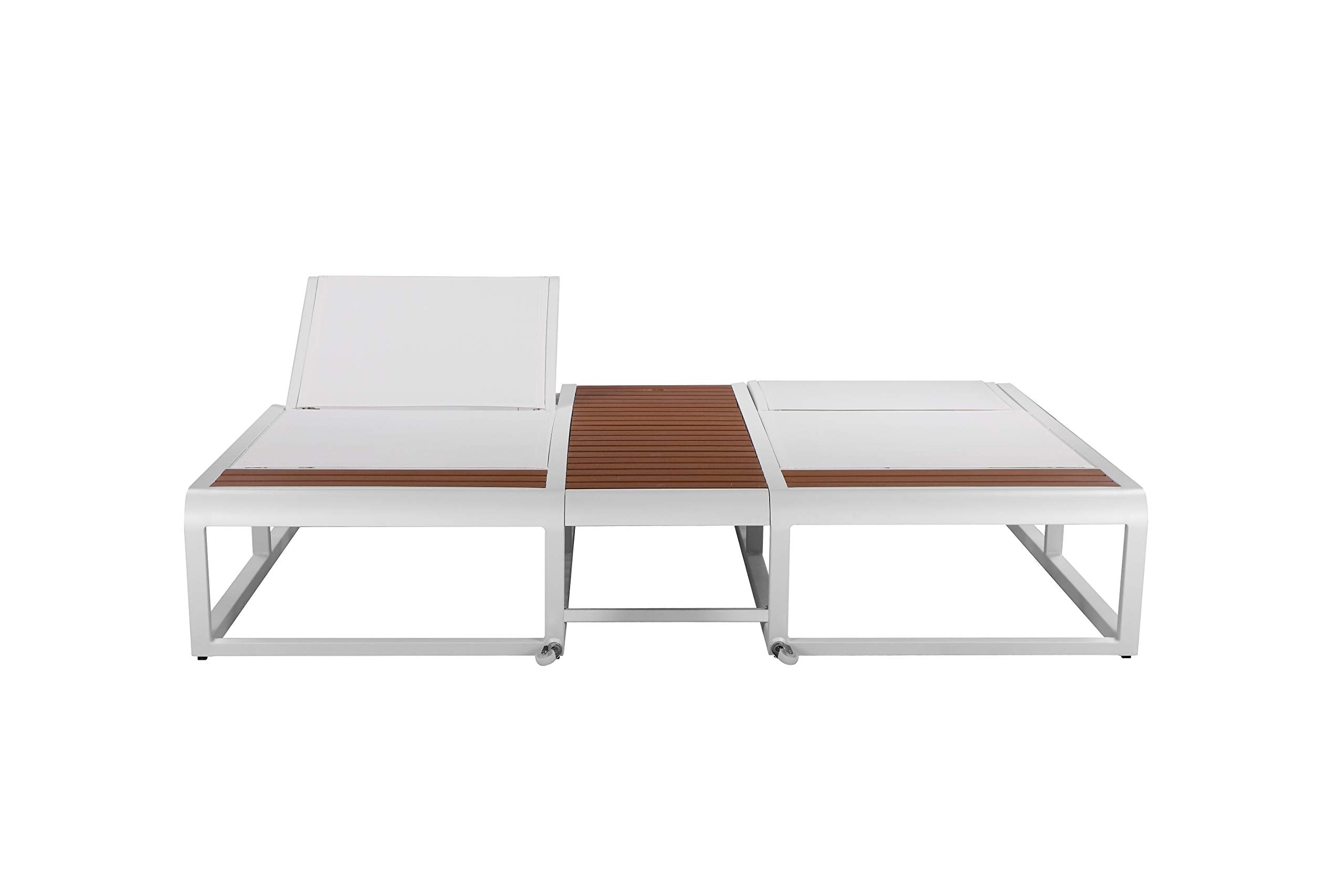 Pangea Home Avra Double Lounger, White