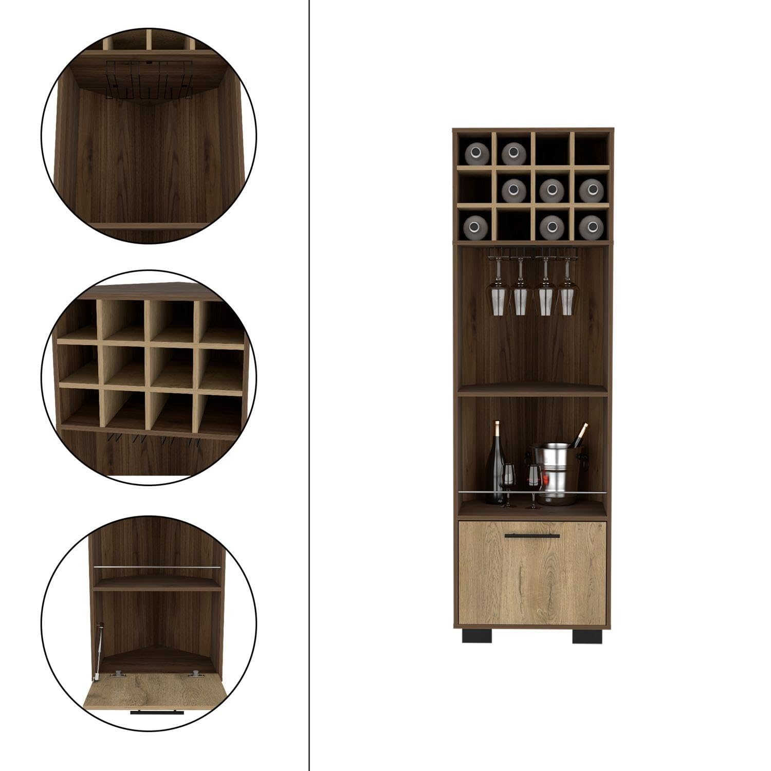 Norway Corner Bar Cabinet - Thumbnail 4