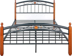 Woodpeckers Furniture And Mattress Lexus Metal & Wood Bed Frame (Queen)