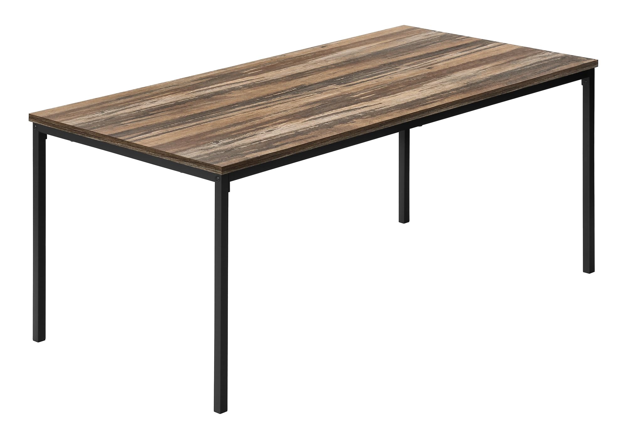 Monarch Specialties I 7893p Table Set, 3pcs Set, Coffee, End, Black Metal, Brown Reclaimed Laminate, Contemporary, Modern