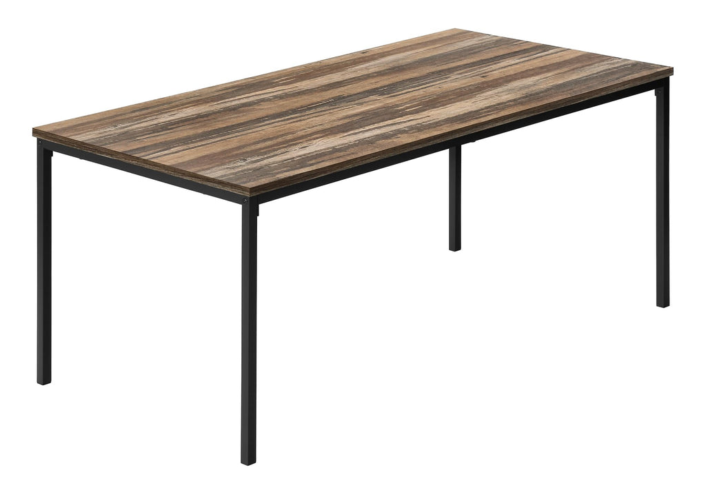 Monarch Specialties I 7893p Table Set, 3pcs Set, Coffee, End, Black Metal, Brown Reclaimed Laminate, Contemporary, Modern