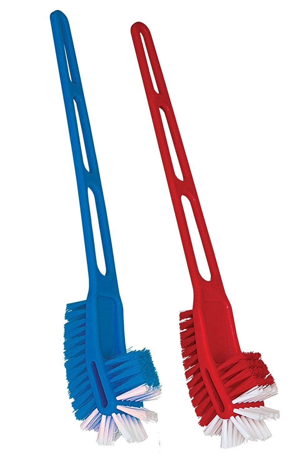 ALOUD CREATIONS Double Sided Flexible Toilet Brush |Double Hockey Design | for Western and Indian Toilet Cleaning | Multi Colour