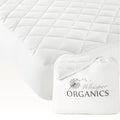 Whisper Organics Luxury Quilted Mattress Cover - Exquisite Softness, 100% Organic Cotton, 17-Inch Deep Pocket, King, Pure White