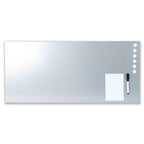 Steelmaster By Banksupplies Magnetic Bulletin Board | 30 X 14 Inches | Silver | Includes 6 Magnets, 4 X 6 Dry Erase Board & Dry