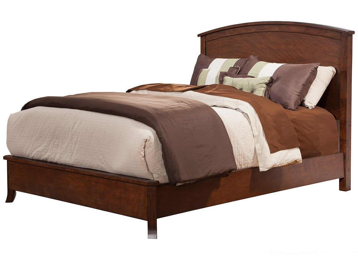 Alpine Furniture Panel Bed, Queen, Mahogany