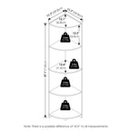 Furinno Econ 4-Tier Corner Shelf Bookcase, Bookshelf, Espresso