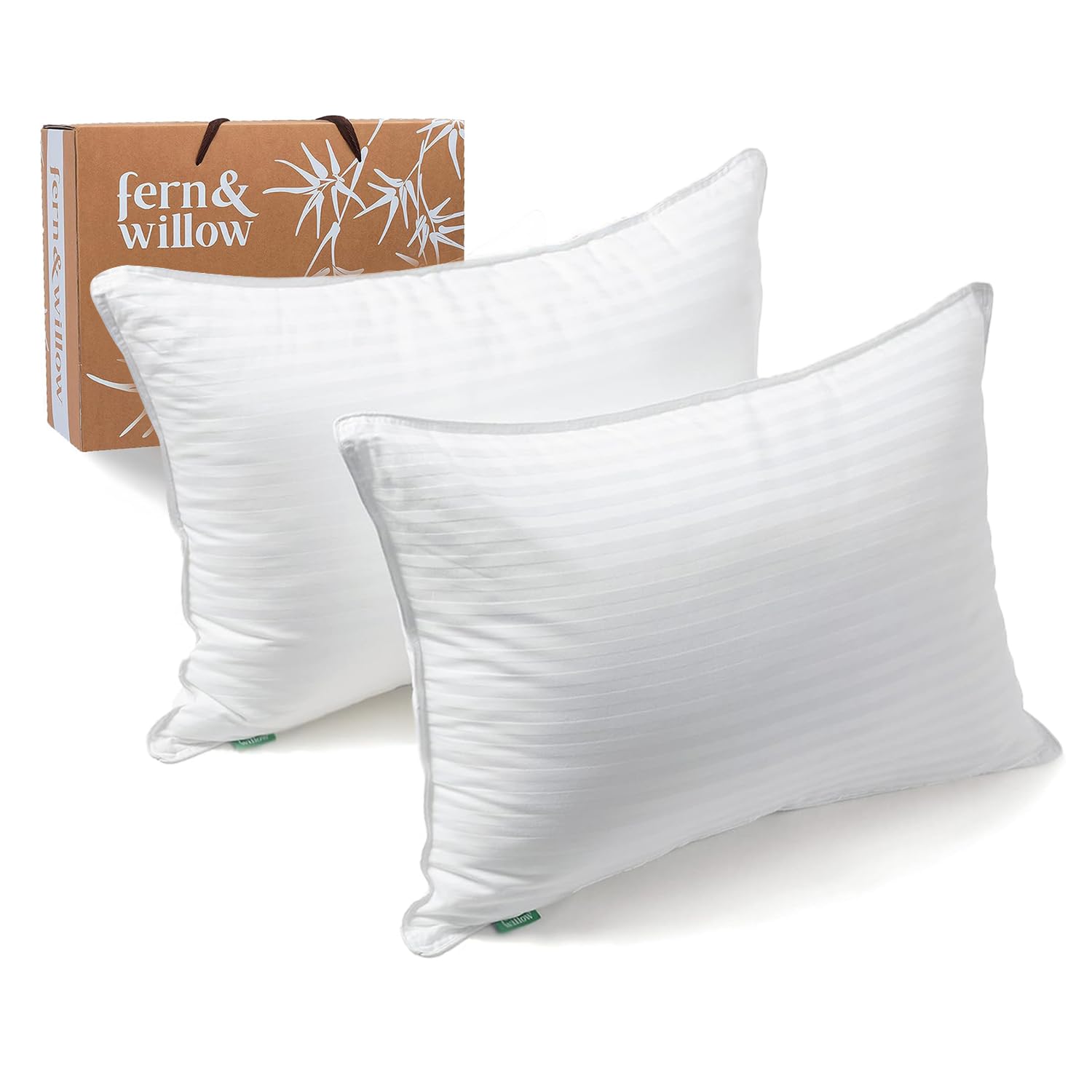 Premium Queen Size Bed Pillows - Set Of 2, 20'X28', Cooling Hotel Quality, Down Alternative Fill, Medium Firm Support, Luxury