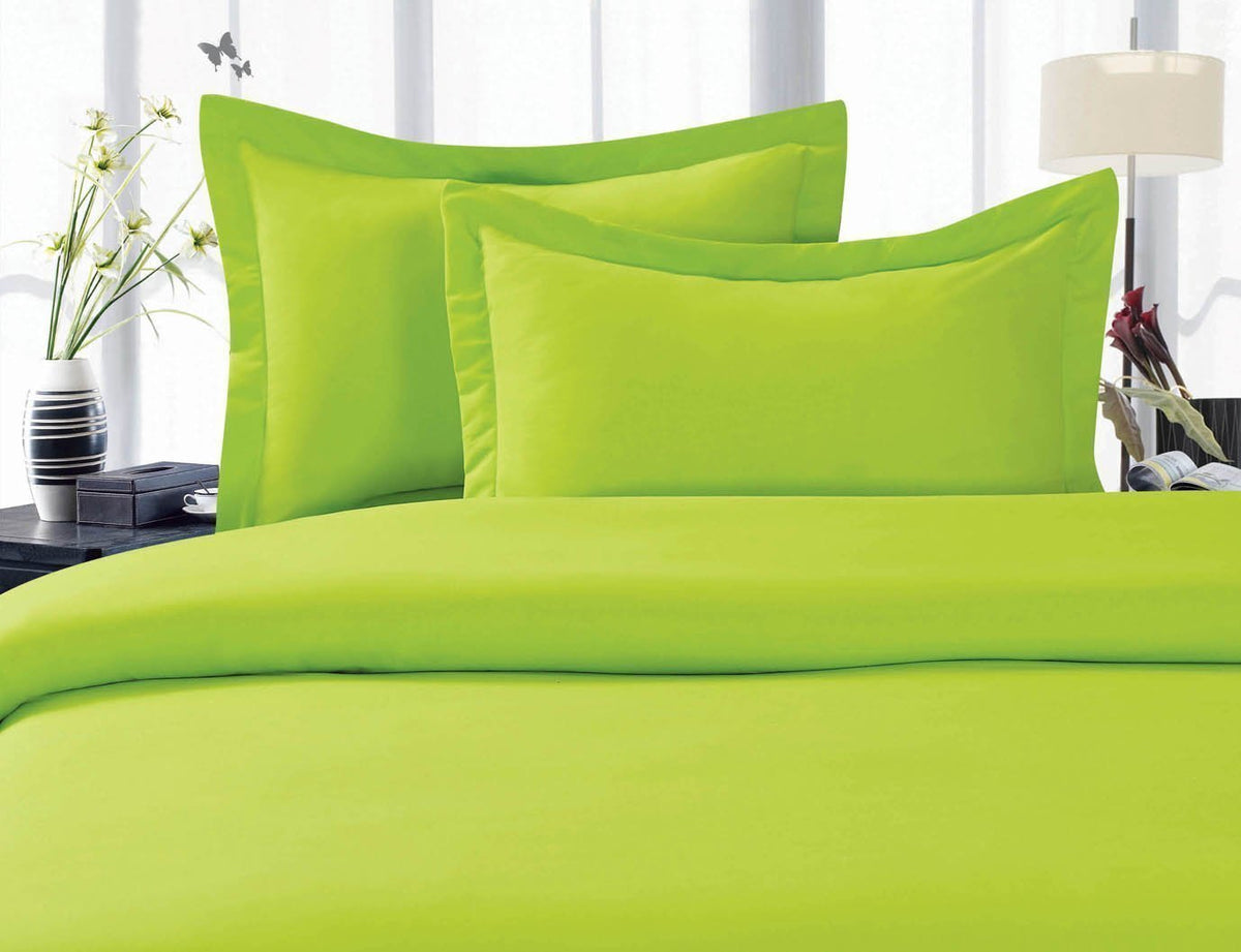 Elegant Comfort 1500 Premier Hotel Quality Super Soft Wrinkle Free 4 Pc Sheet Set, Deep Pocket, Full Lime-Green