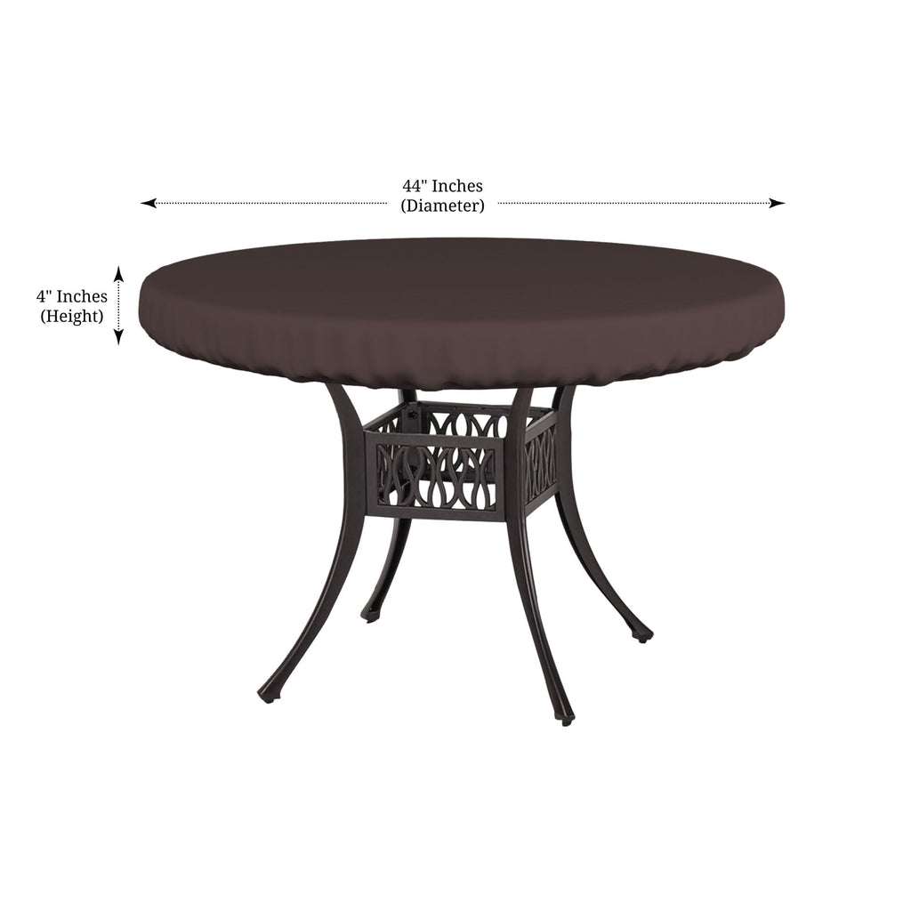 Covers & All Round Table Top Cover, 12 Oz Waterproof Uv & Weather Resistant Patio Table Cover, Outdoor Table Cover For Patio Outdoor Furniture & Coffee Table (44' Dia X 4' H Inches, Coffee)