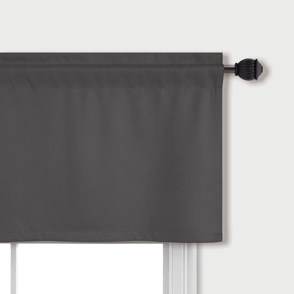 Mrs.Naturall Door Curtains For Door Window,Small Blackout Valance Curtains,Dark Grey,36 X 16 Inch Length