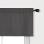 Mrs.Naturall Door Curtains For Door Window,Small Blackout Valance Curtains,Dark Grey,36 X 16 Inch Length