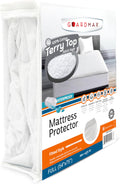 Guardmax Terry Cotton Full Mattress Protector - Premium Waterproof And Hypoallergenic Full Mattress Cover Fitted Sheet - Protect
