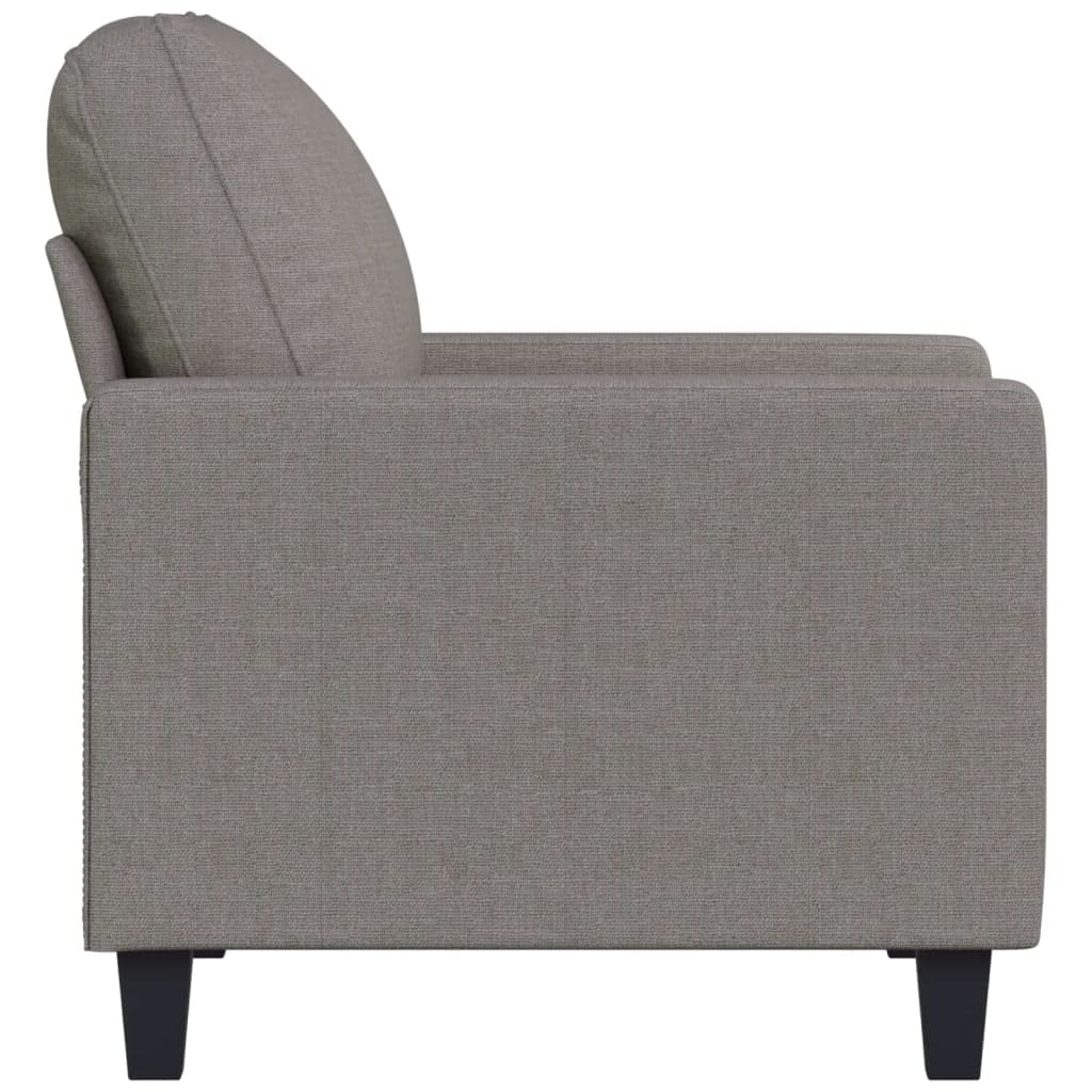 vidaXL Light Gray Sofa Chair - Comfortable Fabric Lounge Seating with Breathable Upholstery, Sturdy Metal and Plywood Frame, Modern Design for Living Room and Office