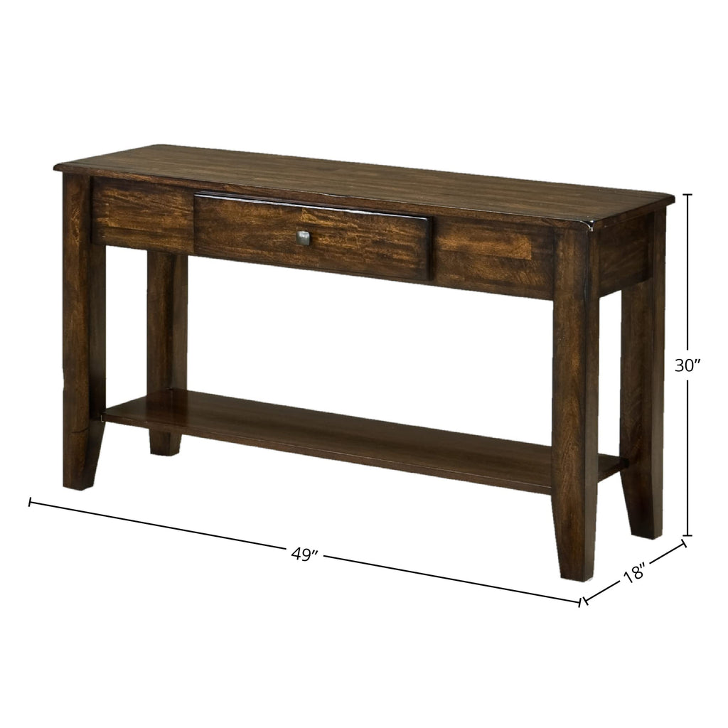 Intercon Kona Sofa Table, 49 x 18 x 30", Rasin