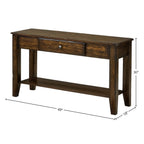 Intercon Kona Sofa Table, 49 x 18 x 30", Rasin