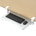 Suptek Small Keyboard Tray Under Desk Pull Out With C Clamp Mount, Computer Keyboard & Mouse Tray, 20 (24.2 Including Clamps) X