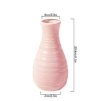 Unbreakable Vase For Flowers, Ceramic Look Plastic Vase For Home Decor, Living Room, Table (Seashell Pink)