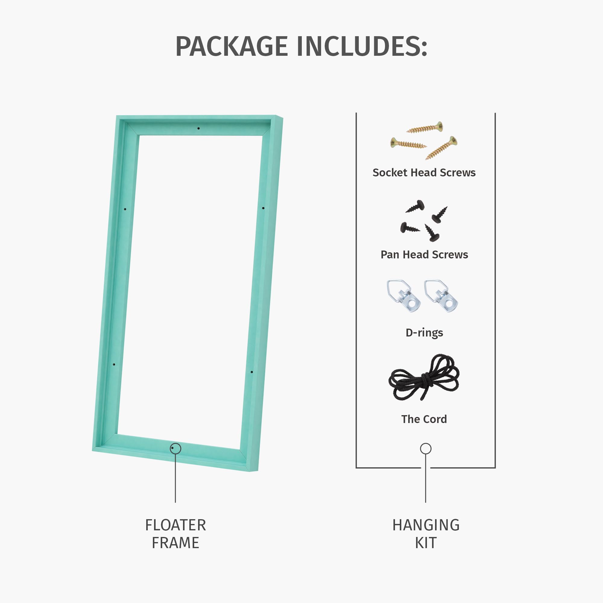 Pixy Canvas Floater Frame 12X18 For 3/4 (0.75) Inch Deep Canvas Paintings/Canvas Prints/Wood Canvas Panels/Wall Art/Wall Decor/H