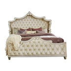 Coaster Antonella Queen Bed 5-Piece Set, Ivory/Camel