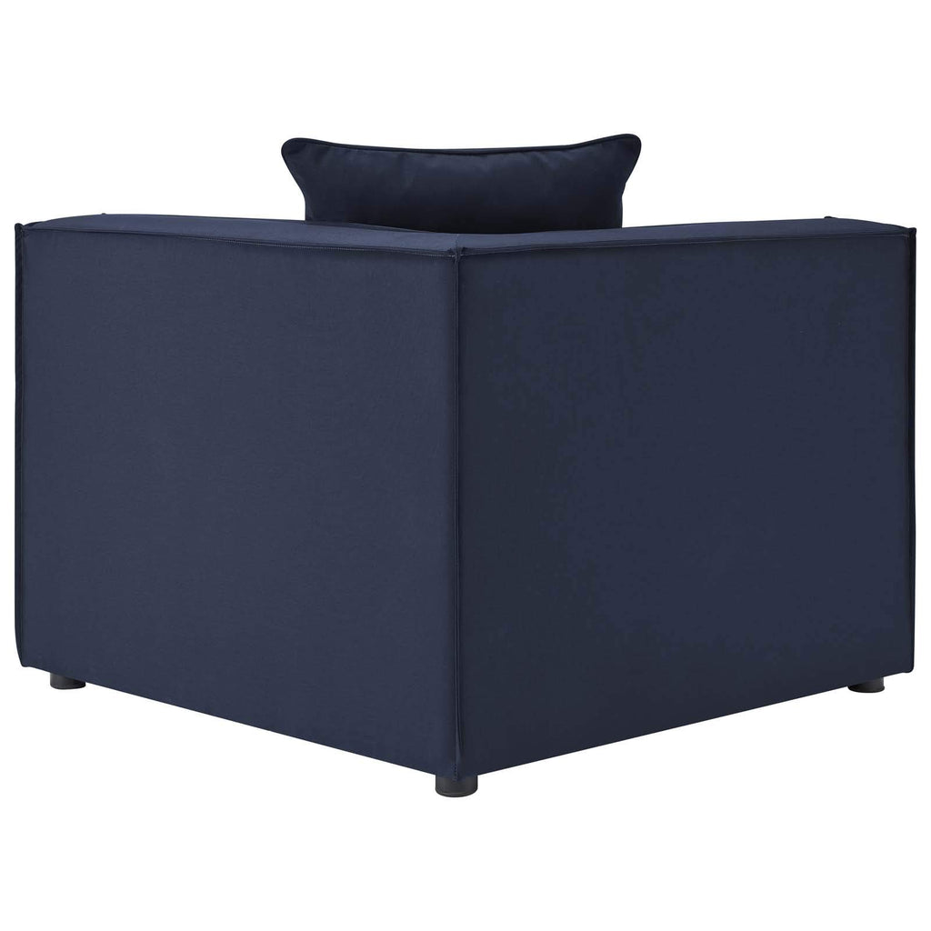 Modway Eei-4378-Nav Saybrook Patio Upholstered Loveseat And Ottoman Set In Navy