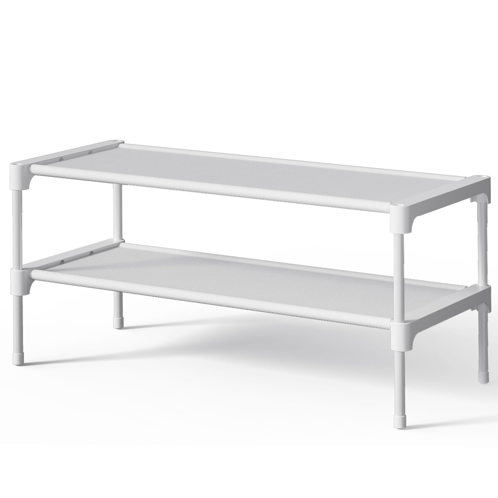 Kitsure Shoe Rack - Non-Woven Shoe Rack Shelf, Shoe Organizer for Closet, Entryway, Garage & Corridor, Stackable Shoe Shelves, 2