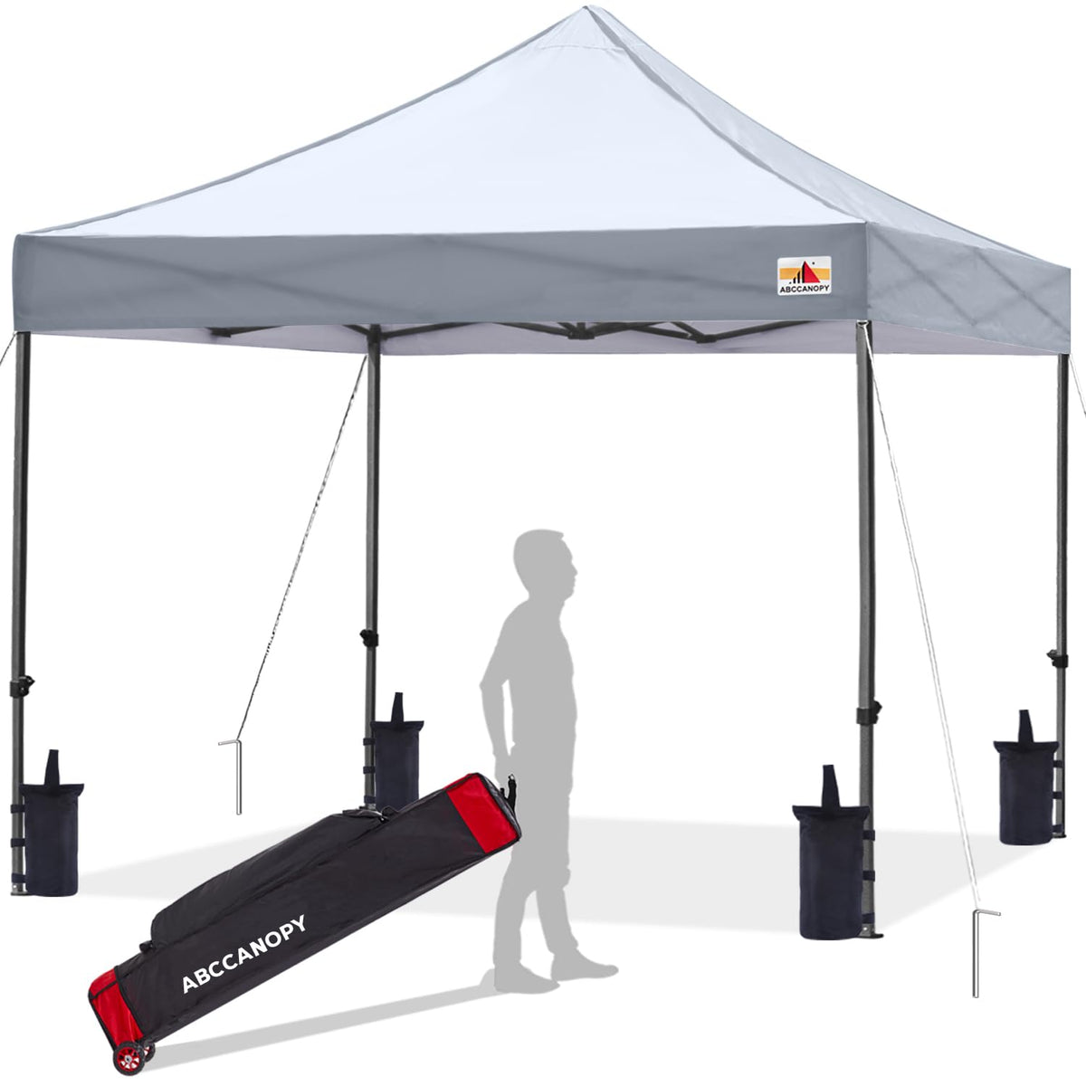 Abccanopy Patio Pop Up Canopy Tent 8X8 Commercial-Series (Grey)
