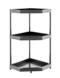 villertech Corner Shelves 3 Tier Small Corner Bookshelf Kitchen Bathroom Standing Shelf Display Rack Storage Rack Plant Stand Ro