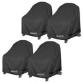 Ultcover Waterproof Patio Adirondack Chair Cover 4 Pack For Outdoor Chair Size Upto 32W X 35D X 36H Inch, Black