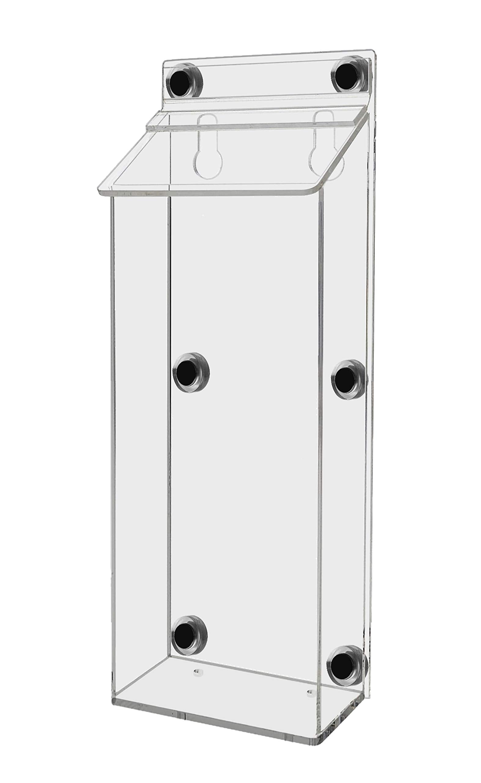 Marketing Holders Brochure Box With Lid Metal Mount Clear Acrylic Outdoor Advertisement Holder Holds 4' X 9' Trifolds With Tak