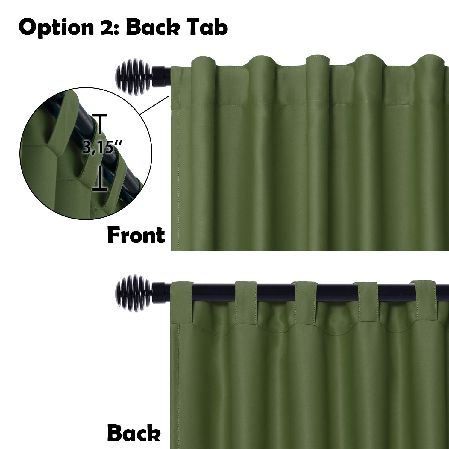 Dwcn Patio Sliding Door Curtains - Christmas Extra Wide Curtains For Glass Door, Room Divider Blackout Thermal Curtain With Back