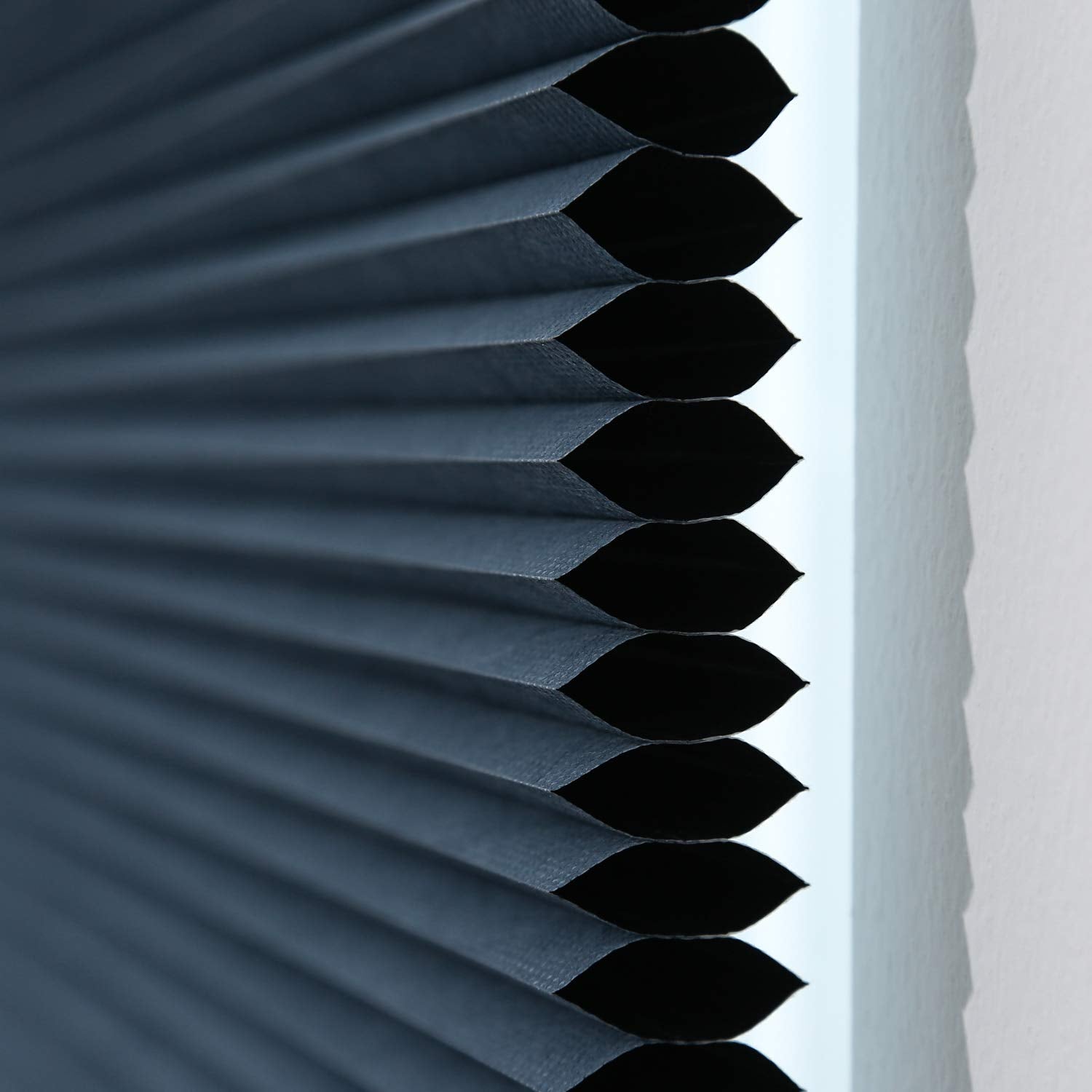 Blackout Shades, Room Darkening Honeycomb Blinds, Cordless Lift System, 24'' Wide X 64'' Wide, Ocean Blue(Blackout)