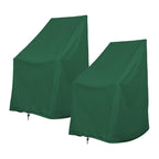 Shine Company Weatherproof Outdoor Rocking Chair Cover Set Of 2, 100% Woven Polyester, Elastic Cord With Toggle, Hunter Green, 2-Pack