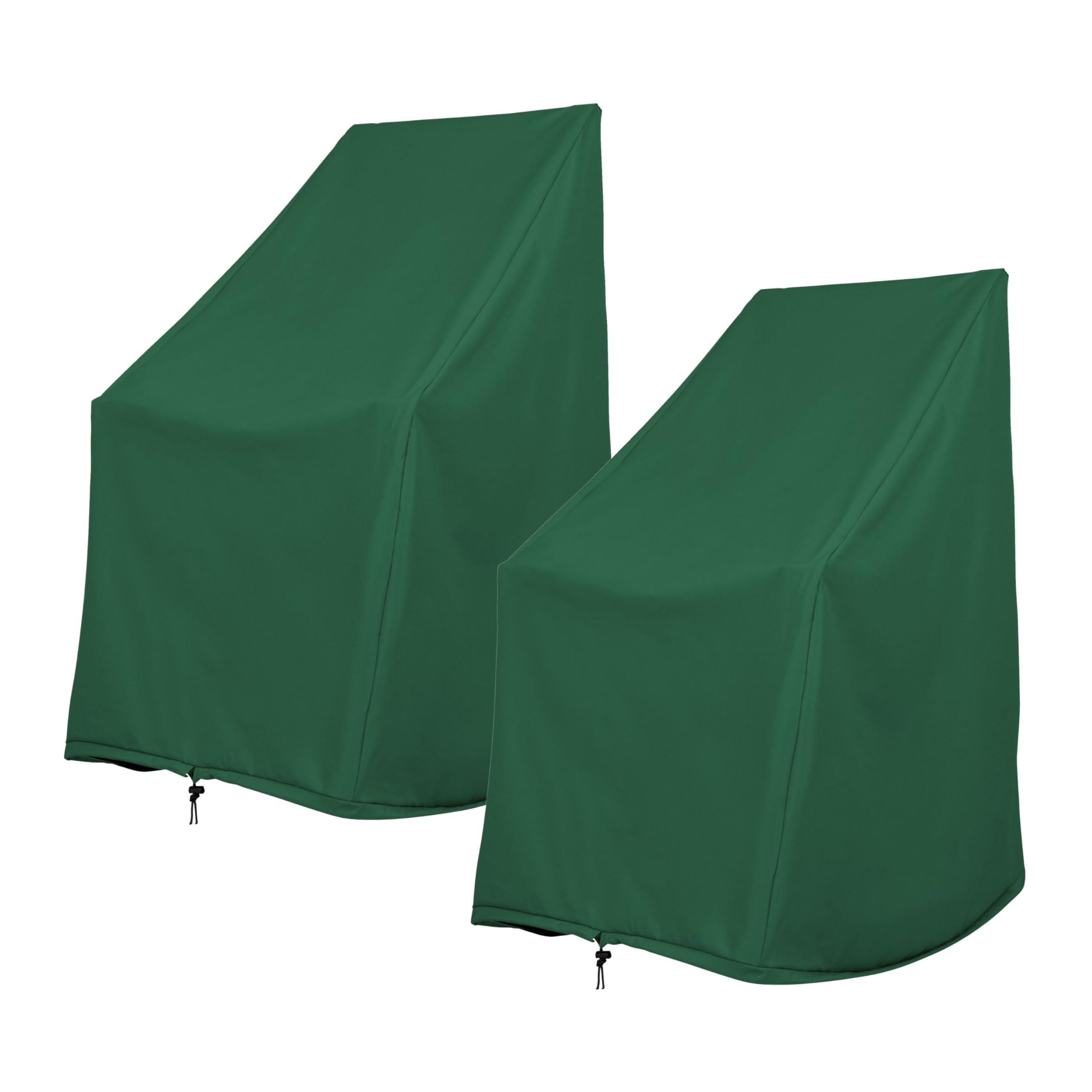 Shine Company Weatherproof Outdoor Rocking Chair Cover Set Of 2, 100% Woven Polyester, Elastic Cord With Toggle, Hunter Green, 2-Pack