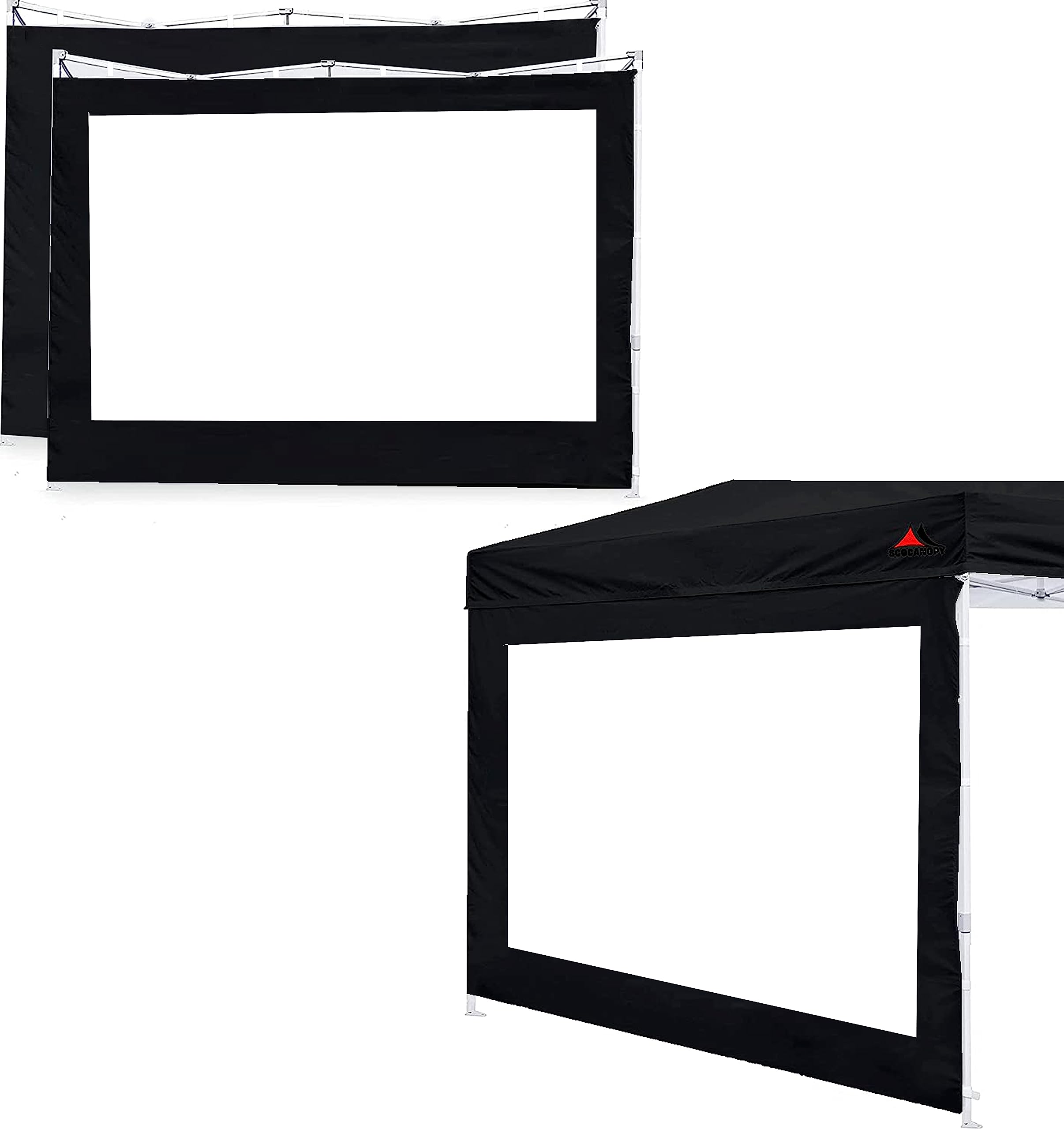 Scocanopy Clear Window Sidewall For 10X10 Canopy Frame, 3 Pack Sunwalls Only,(Black)