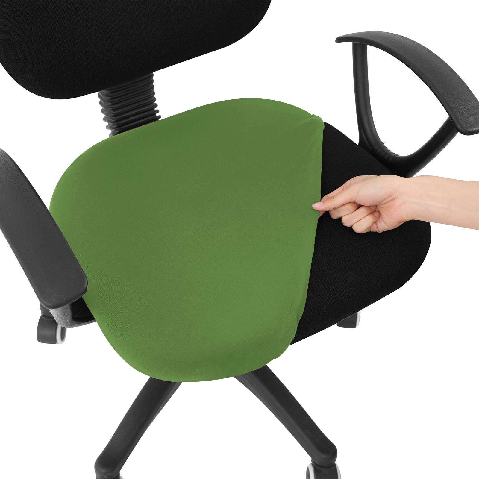 Smiry Printed Office Computer Chair Seat Covers, Stretch Fit Universal Desk Rotating Chair Cover Washable Removable Seat Cushion