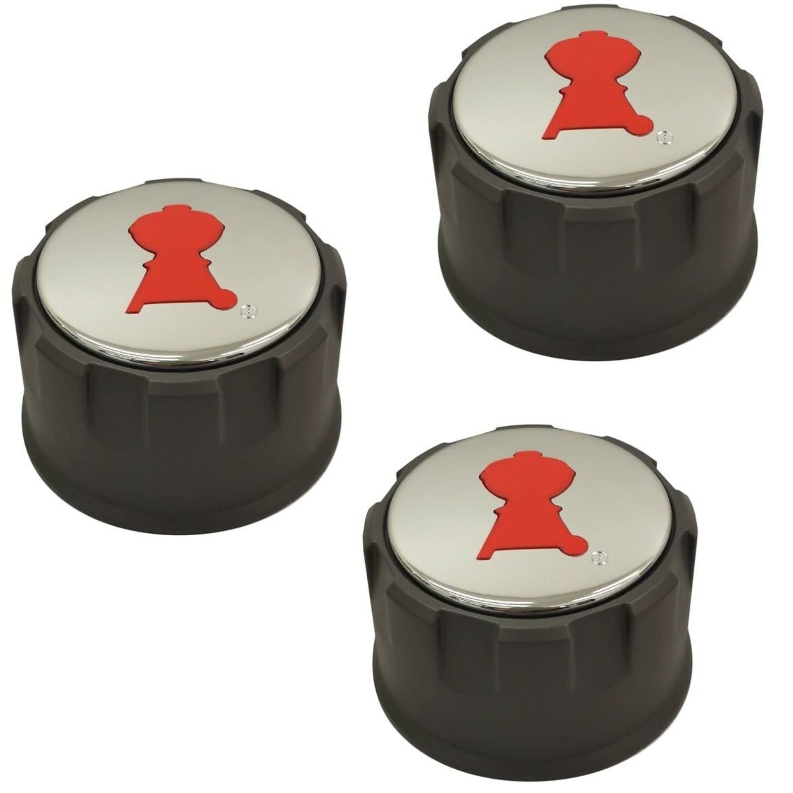 Weber # 69893 Set Of 3 Control Knobs Spirit 300 Series (With Up Front Controls) Years 2013 And Newer