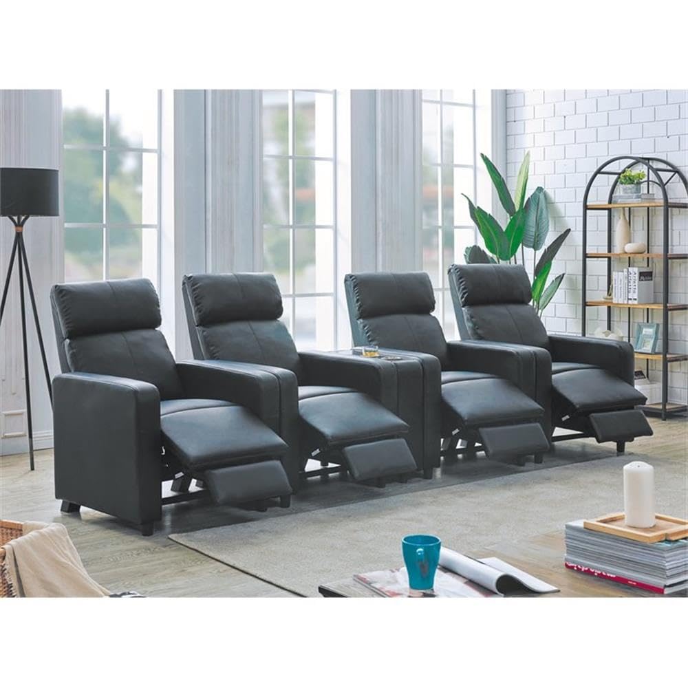 Coaster Toohey 5-Piece Theater Seating (4R), Black