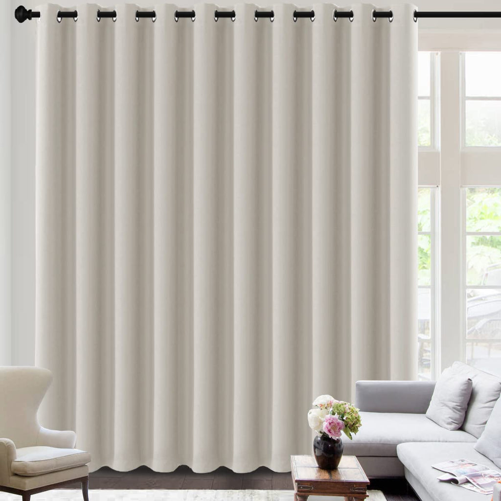 H.VERSAILTEX Blackout Curtains for Sliding Glass Door Room Divider Curtains Noise Reduce Curtain Panel Portable Window Screen Sl