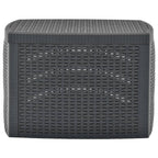 vidaXL Side Table Garden Coffee Table Living Room Table Outdoor Patio Table Storage Anthracite 54 x 54 x 36.5 cm Plastic