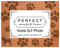 Gifts For All By Rachel Olevia Dog Lover Gift Pug Silhouette Paw Prints Natural Wood Engraved 5x7 Landscape Picture Frame Wood