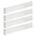 Mdesign Adjustable Deep Drawer Organizer Dividers For Dresser Storage  Pack Of 4, Short, White