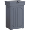 Function Home Trash Can Cabinet, 13 Gallon Kitchen Garbage Can, Wooden Recycling Trash Bin, Freestanding Dog Proof Trash Can, Fa