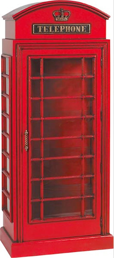 Whimsical Treasures Afd Telephone Booth Cabinet