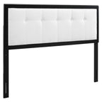 Modway Draper Tufted Twin Fabric And Wood Headboard In Black White
