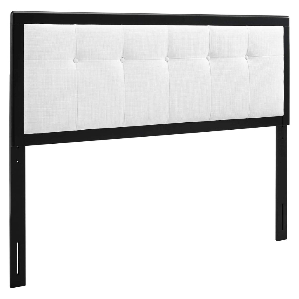 Modway Draper Tufted Full Fabric And Wood Headboard In Black White