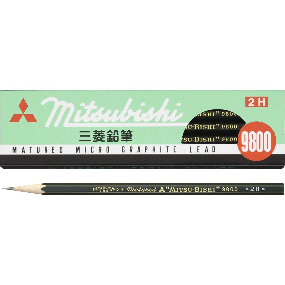Mitsubishi Pencil 9800 2H 1 Dozen K98002H