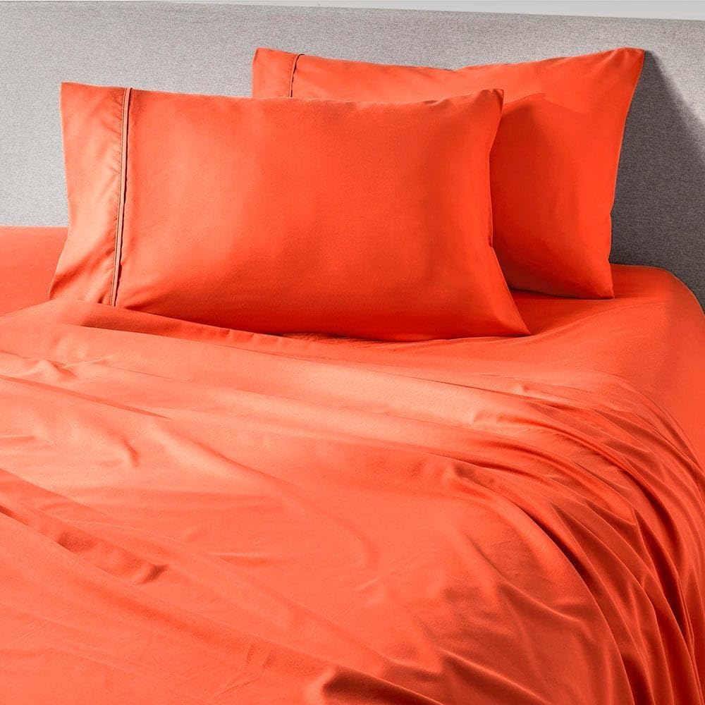 Peachskinsheets Hot Coral Sheet Set - 1500Tc Level Of Softness - Extra Soft Cooling Sheets For Hot Sleepers And Night Sweats - C