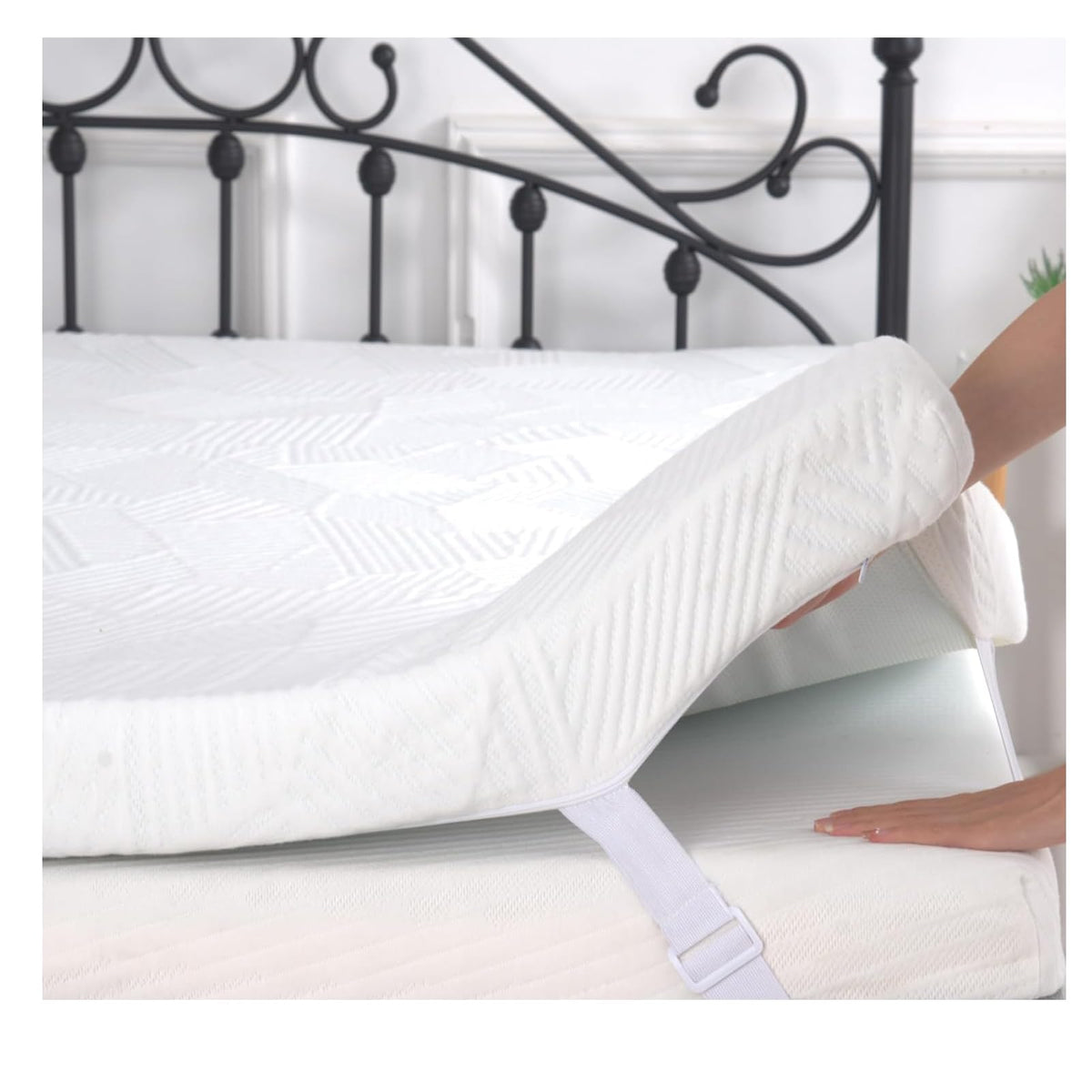3 Inch Full Size Memory Foam Mattress Topper, Cooling Gel Bed Topper With Removable Cover, Soft & Pain Relief & Breathable, Cert