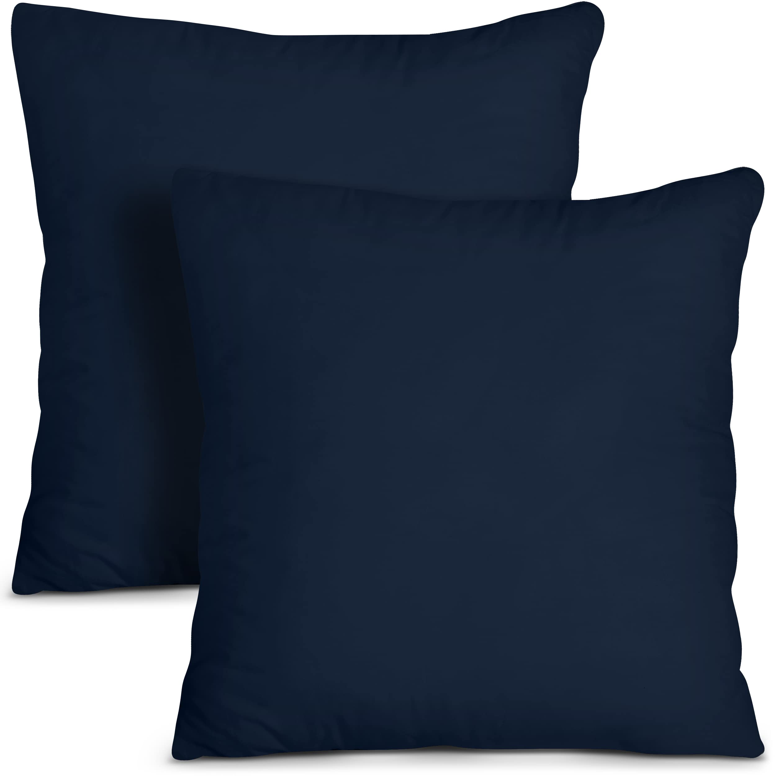 Utopia Bedding Throw Pillows Insert (Pack Of 2, Navy) - 16 X 16 Inches Bed And Couch Pillows - Indoor Decorative Pillows